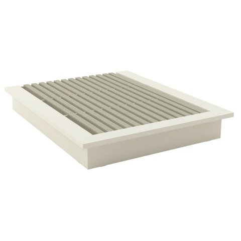 Cama de Madeira para Colchão Casal ou Queen Flutuante 100% MDF TW22 Off White - Dalla Costa