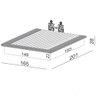 Cama de Madeira para Colchão Casal ou Queen Flutuante 100% MDF TW22 Off White - Dalla Costa - 4