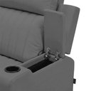 Ver imagem 6 de Poltrona Reclinável Cinema 2 e 3 Lugares Massagem Moscou Sintético Cinza Z57 - Mpozenato
