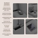 Ver imagem 3 de Poltrona Reclinável Cinema 2 e 3 Lugares Massagem Moscou Sintético Cinza Z57 - Mpozenato