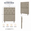 Ver imagem 7 de Cabeceira para Cama Solteiro Estofada ,088 ,Mts Zoe Vilajo: Suede Crush Cappucino