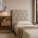 Ver imagem 1 de Cabeceira para Cama Solteiro Estofada ,088 ,Mts Zoe Vilajo: Suede Crush Cappucino