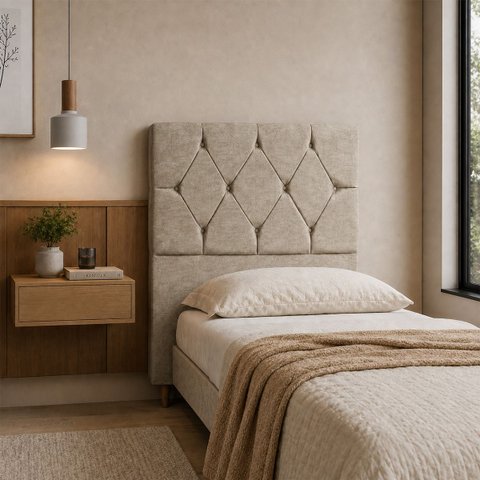 Cabeceira para Cama Solteiro Estofada ,088 ,Mts Zoe Vilajo: Suede Crush Cappucino