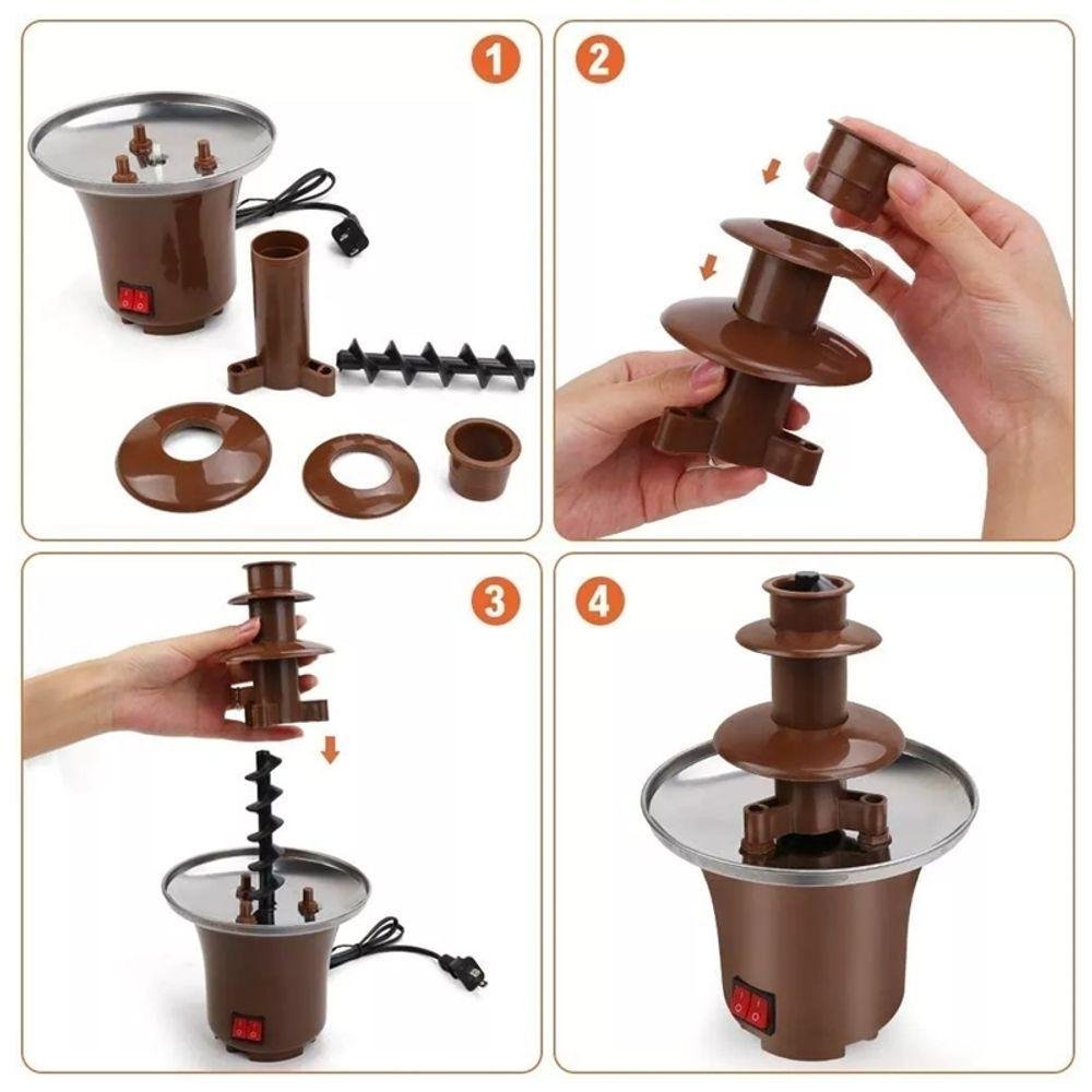 Mini Cascata Fonte de Chocololate Elétrica para Fondue - 9