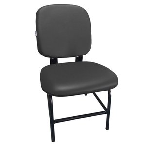 Cadeira Cadeirão Reforçado para Obeso Plus Size 180 Kg Anatômica Courvin Preto