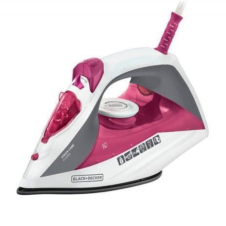 Fero De Passa Roupa Black E Decker Fx2200-Br Branco E Rosa - 1