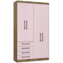 Ver imagem 1 de Guarda Roupa Modulado 134,50cm 4 Portas e 4 Gavetas Paris Luciane Móveis