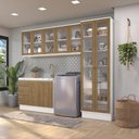 Ver imagem 1 de Lavanderia Modulada Kappesberg Celeste 4 Peças Branco/nogueira 272cm