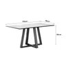 Mesa de Jantar Mabal 155x90cm Imbuia Natural / Branco Dst - 5