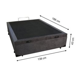 Cama Box baú Casal de 1,38 x 1,88 Reforçada - 3