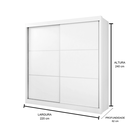 Ver imagem 4 de Guarda Roupa Mdf Cancun 2 Portas de Correr Branco