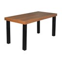 Ver imagem 5 de Conjunto Jantar Industrial Mesa Felícia 180X80 Com 6 Cadeiras Paris - Castanho - Marrom