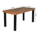 Ver imagem 4 de Conjunto Jantar Industrial Mesa Felícia 180X80 Com 6 Cadeiras Paris - Castanho - Marrom