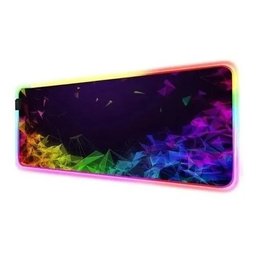 Mousepad Gamer Luz Rgb Grande Speed Triângulos Iluminado 90x40 - 2