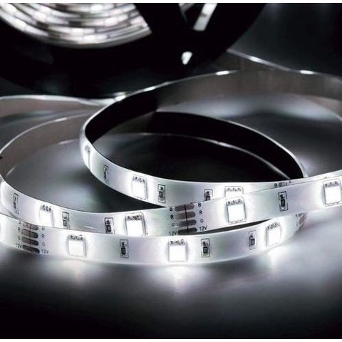 FITA LED 12W 5M 12V COM FONTE IP20 BRANCO:Branca/P