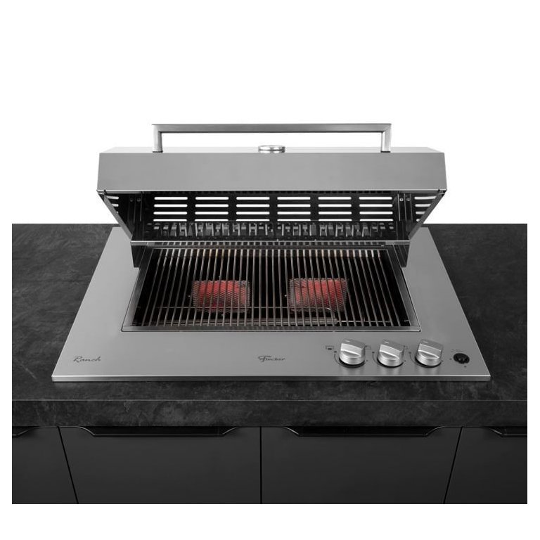 Churrasqueira de Embutir a Gás Cooktop Fischer Ranch com Tampa Bivolt 31200-83551