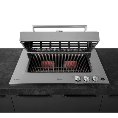 Churrasqueira de Embutir a Gás Cooktop Fischer Ranch com Tampa Bivolt 31200-83551