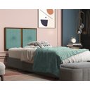 Ver imagem 1 de Painel Cabeceira Box Solteiro 0,90 Madeira Suede Azul - Comprar Moveis em Casa