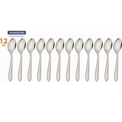 Conjunto 12 Colheres Café Laguna Talheres Tramontina em Aço Inox - 63906/080