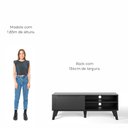 Ver imagem 4 de Rack para Tv até 60 Pol com 1 Porta Arica - Preto