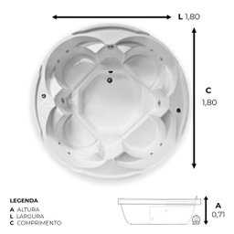 Spa Redondo Pieven com Hidro em Acrílico - 220v - 3