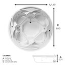 Ver imagem 3 de Spa Redondo Pieven com Hidro em Acrílico - 220v
