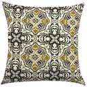 Ver imagem 6 de Kit 4 Capas de Almofadas Arabesco Preto e Amarelo Listrado 45cmx45cm