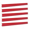 Porta Etiqueta Bandeja Gondola Fit 90 Cm Vermelho Kit com 25 - 1