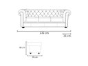 Ver imagem 5 de Sofá Chesterfield de Couro 3 Lugares Marrom Pigmentado - Mempra Design
