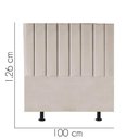 Ver imagem 2 de Cabeceira Estofada Solteiro 100cm Sophia Suede Bege - D a Decor