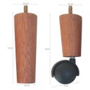 Ver imagem 3 de Kit 7 Pés de Cama Box Casal com 5 Pé Palito Fixo 2 Rodizios