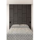 Ver imagem 1 de Cabeçeira Dominó 2,70 Altura e 1,60 Largura Modulos Colantes:suede Cinza Escuro