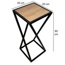 Ver imagem 4 de Mesa Lateral Decorativa Canto Ferro Mdf Industrial