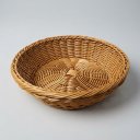 Ver imagem 1 de Cesta Redonda Imita Vime + Tampa Acrilico Estilo Rustico 30cm