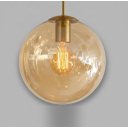 Ver imagem 3 de Pendente Moderno Glass 60cm 12 Vidros Âmbar 20cm C Lâmp. Led