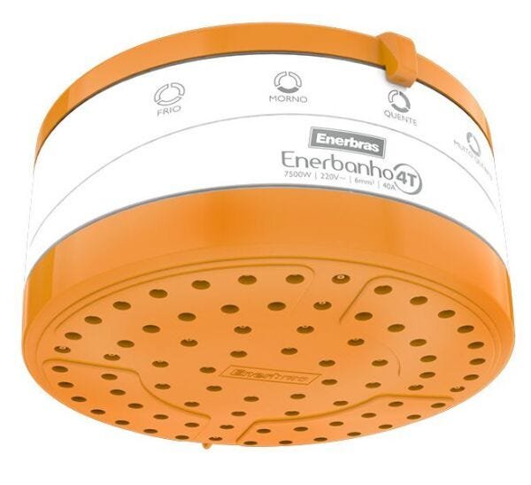 Chuveiro Ducha 127V/5500W 4T Enerbanho Branco - Enerbras - Laranja - 1