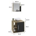 Ver imagem 4 de Conjunto Balcão C-cuba R30 e Espelheira Soft 500 Carvalho C-branco Chess Carvalho C-preto Ônix