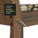 Ver imagem 3 de Conjunto Sala de Jantar Mesa Tampo de Vidro 6 Cadeiras Rustic-bege Marrom Isla Madesa Rustic