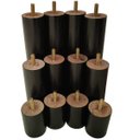 Ver imagem 1 de Kit de 12 Pés de Madeira Anti Refluxo Conjunto de Pés para Cama Box