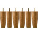 Ver imagem 1 de Kit 6 Pés para Cama Solteiro 12cm Pé de Cama Box em Madeira