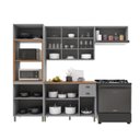 Ver imagem 3 de Armário de Cozinha Modulada Compacta Fidelitá Nara 100% MDF 4 Peças 270cm 12 Portas 2 Gavetas com