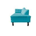 Ver imagem 5 de Recamier Decorativo Divã Amsterdã 187cm Lado Direito Veludo Azul Turquesa