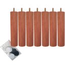 Ver imagem 1 de Kit 7 Pé para Cama Box Casal Pés de Madeira 20cm Pé Palito Pés para Móveis Mel