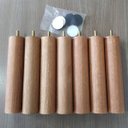 Ver imagem 2 de Kit 7 Pé para Cama Box Casal Pés de Madeira 20cm Pé Palito Pés para Móveis Mel