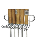 Ver imagem 4 de Porta Espetos Parede Churrasco Suporte Organizador Cromado