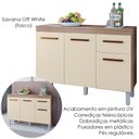 Ver imagem 4 de Balcao com Tampo 3p 1g 120 Cm Vitoria Savana Off White Mobbs