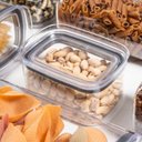 Ver imagem 5 de Pote Hermético Pequeno Retangular com Tampa 650ml Porta Mantimentos Cozinha Natural