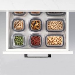 Pote Hermético Pequeno Retangular com Tampa 650ml Porta Mantimentos Cozinha Natural - 6