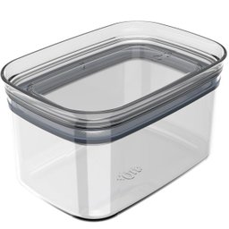 Pote Hermético Pequeno Retangular com Tampa 650ml Porta Mantimentos Cozinha Natural - 1