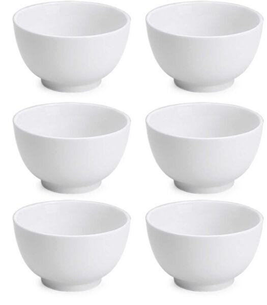Jogo 12 Tigelas de Porcelana Branca 2ª Linha 310ml Japonesa - 3